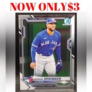 George Springer 2020 Bowman Chrome Toronto Blue Jays Baseball Card
